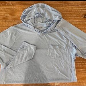 Men’s Poncho Light Blue Hoodie
